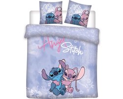 Disney Lilo & Stitch Dekbedovertrek Hearts - Tweepersoons- 200 x 200 - 65 x 65 cm - Polykatoen