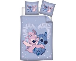 Disney Lilo & Stitch Dekbedovertrek, Love - Eenpersoons - 140 x 200 cm - Polykatoen
