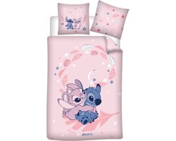 Disney Lilo & Stitch Dekbedovertrek, Paradise - Eenpersoons - 140 x 200 + 65 x 65 cm - Polycotton
