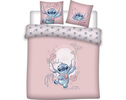 Disney Lilo & Stitch Dekbedovertrek - Tweepersoons - 240 X 220 Cm – Katoen (Roze)