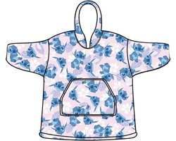 Disney Lilo & Stitch Hoodie Fleece deken, Flower - Kind - One Size (7-14 jaar) - Polyester
