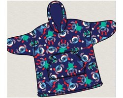 Disney Lilo & Stitch Hoodie Fleece Deken, Rendier - Volwassen - One Size