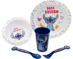 Disney Lilo & Stitch - Ontbijtset - Dinerset - Lunchset - Bord - Kom - Beker & Bestek (5-delig)