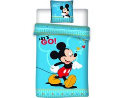 Disney Mickey - Dekbedovertrek - Eenpersoons - 140x200 cm + 1 kussensloop 63x63 cm - Polyester