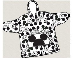 Disney Mickey Mouse Hoodie Fleece deken, Happy - Kind - One Size