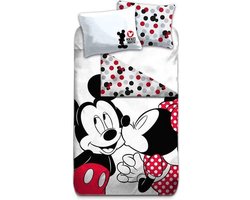 Disney Mickey Mouse Kiss - Dekbedovertrek - Eenpersoons - 140 x 200 cm - Multi