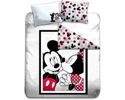 Disney Mickey Mouse Kiss - Dekbedovertrek - Lits Jumeaux - 240 x 220 cm - Multi