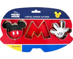 Disney Mickey Mouse koekvormen - 3 bakvormen - uitsteekvormpjes - bakvormpjes - metaal