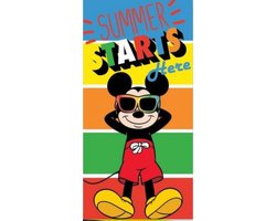 Disney Mickey Mouse strandlaken / badlaken - 70 x 137 cm. - Mickey handdoek - sneldrogend