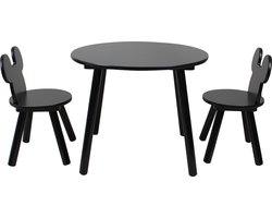 Disney Mickey Mouse - Zwarte Tafel en 2 Stoelen - Kinderkamer