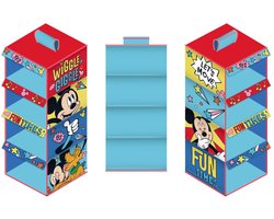 Disney Mickey Organizer - Hangende opbergkast - Opberger kast - Opbergsysteem - 4 vakken - Ophangbaar - Voor kinderen - Blauw/rood