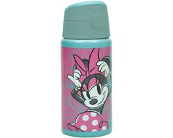 Disney Minnie Mouse Aluminium Drinkfles - Drinkbeker met Rietje - 500 ml