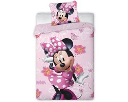 Disney Minnie Mouse Dekbedovertrek Pretty - 140 x 200 cm / 70 x 90 cm - Katoen