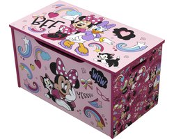 Disney Minnie Mouse Speelgoedkist - Speelgoed Opbergbank - Opbergkist voor Kinderen - Decoratieve Speelgoedbox - 55,5 x 30 x 30 cm