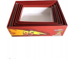 Disney Opbergdozen Cars Jongens Rood/geel 5 Stuks