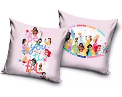 Disney Princess Kussensloop, 1 stuk, Dubbelzijdig, 40cm x 40cm, Kussens niet inbegrepen
