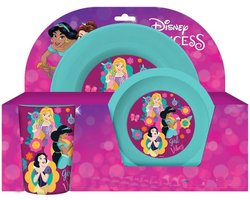 Disney Princess Ontbijtset – Bord, Kom & Beker – Kunststof Kinderservies