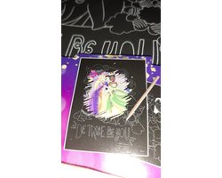 Disney Princess - scratch kras kunst - 2x poster 26x19,5 cm - disney - prinsessen - set met kras pen