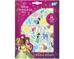 Disney Princess Totum 45 raamstickers prinsessen speelgoed meisjes stickers niet permanent voor thuis en op reis