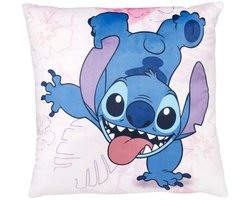Disney Stitch & Angel Sierkussen – 40x40 cm – Superzacht – Decoratiekussen – Kinderkamer / Woonkamer – Officieel Disney – Dubbelzijdig Print