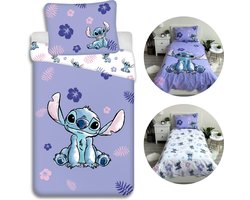 DISNEY Stitch Beddengoed met rits, katoenen kinderbeddengoed 160x200 cm, Oeko-Tex
