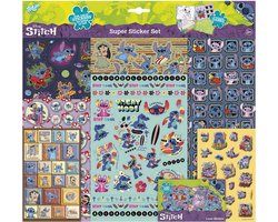 Disney Stitch stickers - Totum super stickerset XL 7 vellen | speelgoed knutselen en stickeren meisjes en jongens - incl. luxe stickers en spelletjes