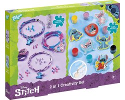 Disney Stitch Totum 2 in 1 knutselset armbandjes maken en gips gieten en schilderen - cadeautip knutselen creatief speelgoed meisjes en jongens Lilo & Stitch