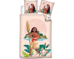 Disney Vaiana Dekbedovertrek, Pua - Eenpersoons - 140 x 200 / 65 x 65 cm - Polykatoen