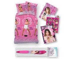 Disney Violetta Cadeaupakket - Dekbedovertrek - Eenpersoons - 140x200 cm - rose