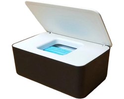 Dispenser voor vochtige doekjes - Toiletdoekjes Dispenser Box - Stofdichte Opbergdoos voor Tissues - Babydoekjes Dispenser Houder - Afgesloten Deksel om de doekjes vers te houden - Herbruikbare Doos voor Vochtige Doekjes - Wit/Zwart