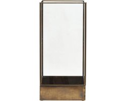 Display Box - Glazen Kast - Planten Presenteren - Glas en Messing - 45 cm Hoog - Antiek Messing