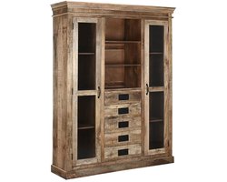 Display Standaard Home ESPRIT Bruin Kristal Mangohout 165 x 45 x 210 cm