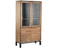 Display Standaard Home ESPRIT Bruin Zwart Teakboom Acacia 100 x 40 x 185 cm