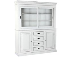 Display Standaard Home ESPRIT Wit Kristal Mangohout 170 x 45 x 200 cm
