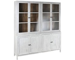Display Standaard Home ESPRIT Wit Kristal Mangohout 200 x 45 x 230 cm