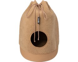 District 70 CASA Teddy - Trendy kattenhuis van superzachte stof - Afmetingen 45 x 45 x 60 cm - Mokka