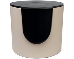 District 70 FUSE - Design Kattenbak met Cover - Incl. Koolstoffilter - Faux Leather Beige