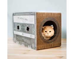 District 70 MIXTAPE - Design Krabpaal van karton - Zwart - 54 x 31 x 35 cm