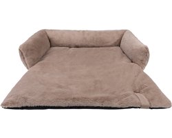 District 70 NUZZLE - Zachte Mand Voor Op De Bank - Large: 85 x 75 cm - Taupe