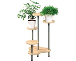 DiverseGoods Bloemenstandaard, metaal, beige, 44 x 44 x 72,5 cm