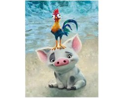 DiverseGoods Diamond Painting Diamond Painting voor volwassenen, 5D diamond painting varken DIY Crystal Art borduurwerk kruissteek fotoset voor wanddecoratie 30 x 40 cm