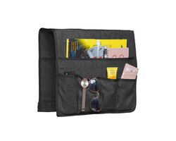 Divineness Armleuning organizer voor bank - afstandsbediening houder – middernacht zwart