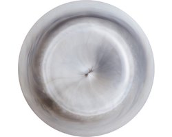 Diwali - Marmer - Diepe Borden - D25xh1.7cm - Opaal - (set van 6)