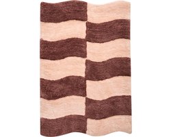 DIWANA - Badmat - Beige/Bruin - 60 x 90 cm - Katoen