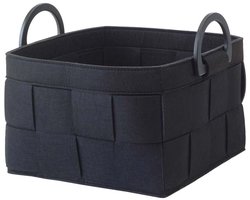 Dix Opbergmand Black Small | Zwart | Polyester / Bamboe