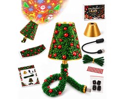 DIY Kerstboom Projectorlamp met 6 Verwisselbare Films - USB Sfeerlamp - Handmaak Kerstdecoratie voor Binnen - Geschikt voor Woonkamer - Slaapkamer - Kerstfeest - Kerstdiner - Origineel Kerstcadeau