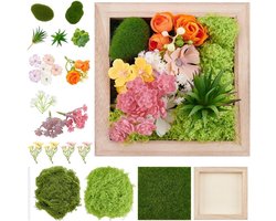 DIY moswand set - Geconserveerd mos wanddecoratie - Planten aan de muur - Groene muurdecoratie - Ambachtelijke set voor volwassenen