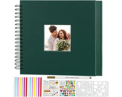 DIY Scrapbook Album 20x20 cm met Venster, Hardcover Kraftpapier