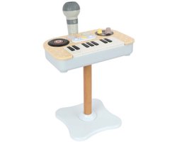 DJ Set Kinderen – Houten Muziek Speelgoed met Piano, Microfoon, Licht & Geluid – Educatief Montessori Speelgoed 3 Jaar – Duurzaam Hout, TÜV Rheinland & CE Gecertificeerd – Stimuleert Muzikale, Creative & Motorische Ontwikkeling – Baby Doo