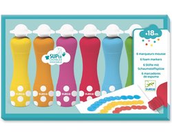 Djeco - 6 Schuimmarkers - 18m+